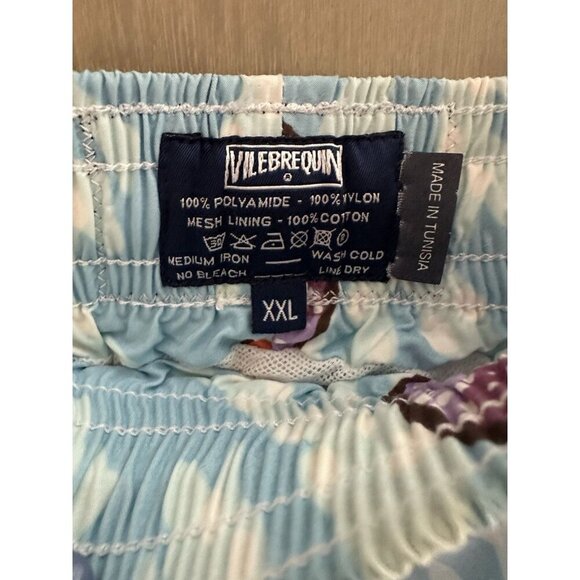 VILEBREQUIN Men's Swim Trunks XXL 2XL Shrimp Starfish Print Elastic Waist - Picture 2 of 4